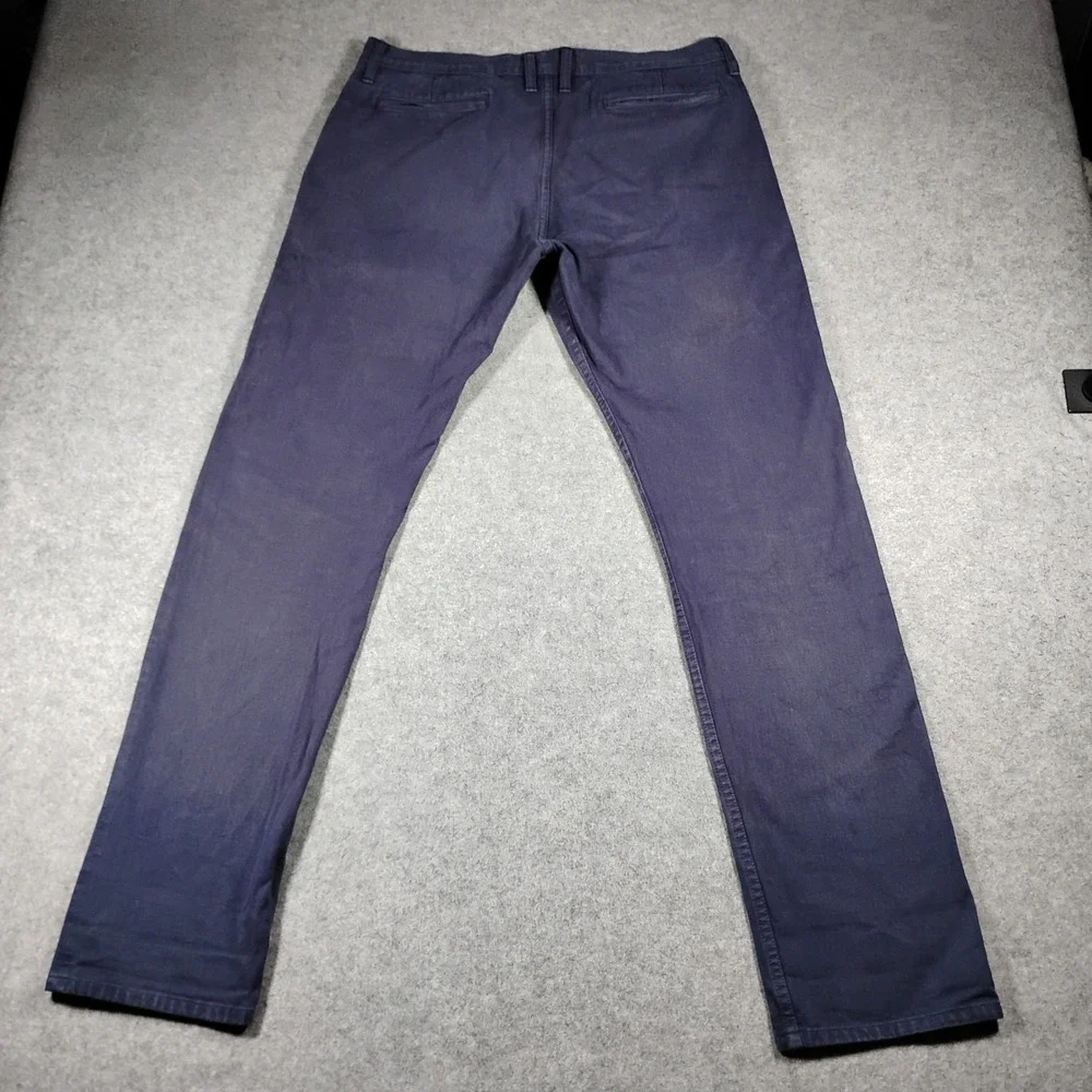 3sixteen Men's Officer Chino Pants Size 36 Navy Blue Casual Twill Button Fly